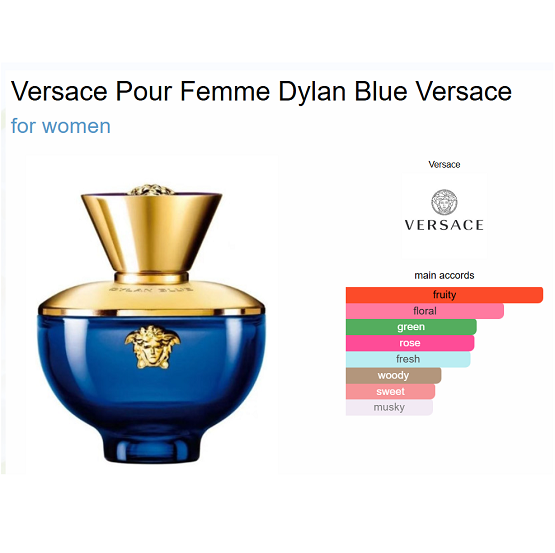 VERSACE - DYLAN BLUE WOMEN EDP - 100ML