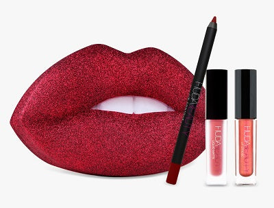 HUDA BEAUTY - Contour & Strobe Lip Set - Cheerleader / Saucey