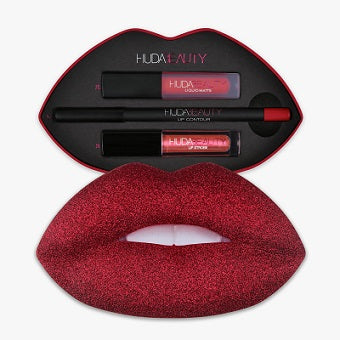 HUDA BEAUTY - Contour & Strobe Lip Set - Cheerleader / Saucey
