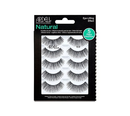 ARDELL - Multipack False Eyelashes Natural # 105 Black - 5 Pairs