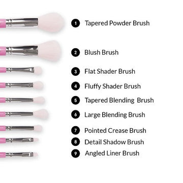 BH Cosmetics - Sweet Shoppe Sprinkles 9 Piece Brush Set