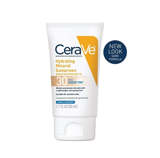 CeraVe - Hydrating Mineral Sunscreen SPF 30 - 50ml (Without Box)