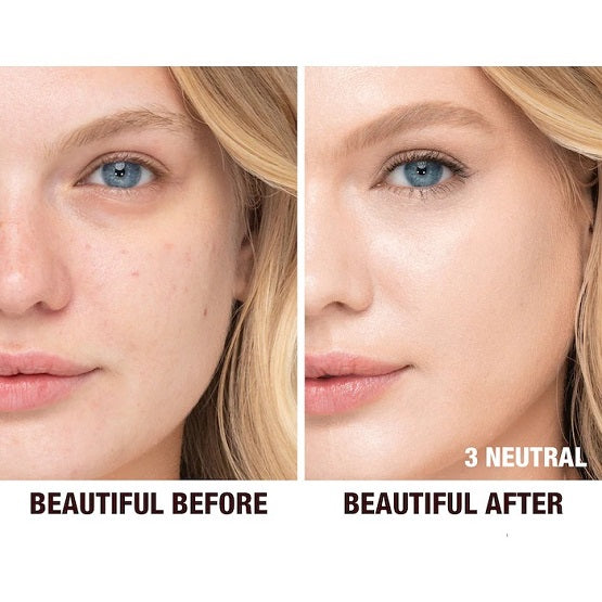 CHARLOTTE TILBURY - Beautiful Skin Medium Coverage Liquid Foundation with Hyaluronic Acid - 3 Neutral / Neutre