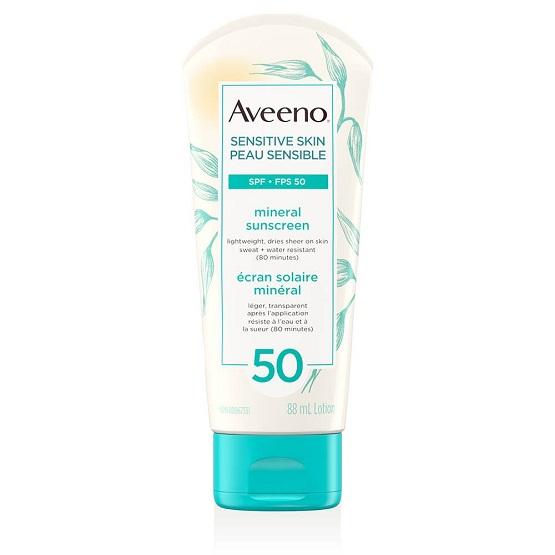 AVEENO - Mineral Sunscreen SPF 50 - 88ml