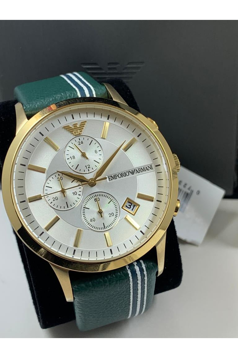 Buy Emporio Armani Men’s Quartz Leather Strap Silver Dial 43mm Watch AR11233 in Pakistan