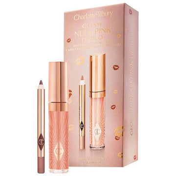 CHARLOTTE TILBURY - Mini Glossy Pink Lip Gloss + Lip Liner Set - Nude Pink