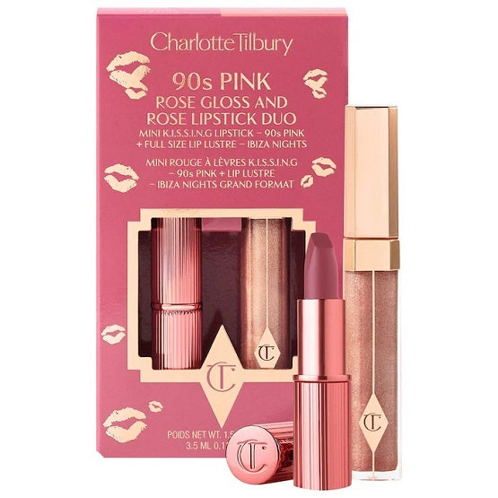 CHARLOTTE TILBURY - K.I.S.S.I.N.G Lipstick and Lip Gloss Duos - 90's Pink