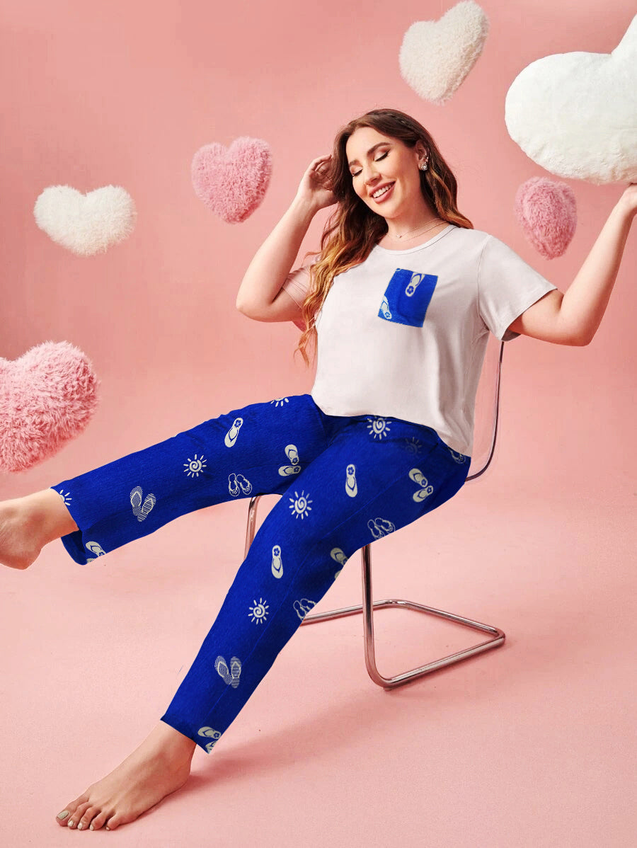 Buy Printed Cotton PJ Set - N-3 in Pakistan