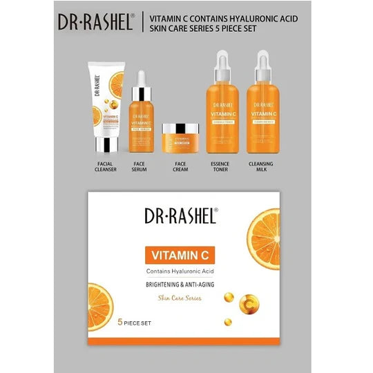 Dr Rashel - Vitamin C Brightening & Anti-Aging Skin Care Set 5Pcs - Set