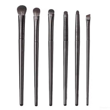 Eye Makeup Brushes Set - Black 6pcs