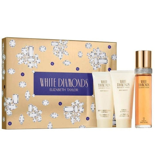 WHITE DIAMONDS EDT SP 100ML+100ML BODY LOTION+100ML BODY WASH