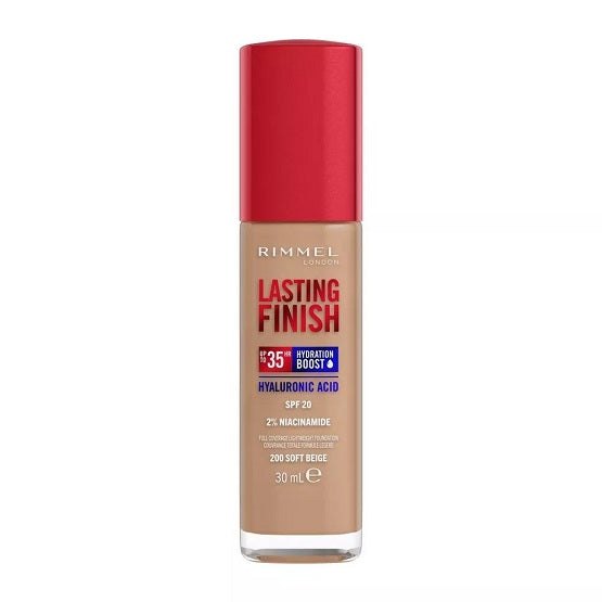 Rimmel - Lasting Finish Hyaluronic Acid long-lasting Foundation - 200 Soft Beige