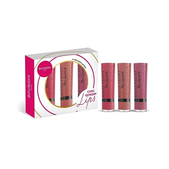 Bourjois - Chic Gossip Pink Lipstick 3 Pieces Set