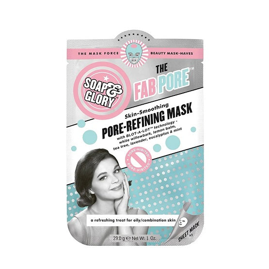 SOAP & GLORY - The Fab Pore Pore-Refining Sheet Face Mask For Oily Skin