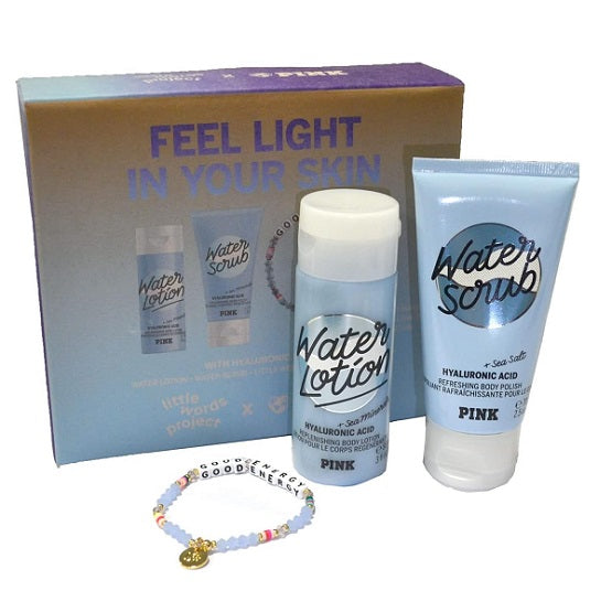 Victoria's Secret Pink 3 Piece Lotion Scrub Gift Set - Water