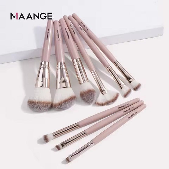Maange - Foundation Makeup Brush Set - 9Pcs