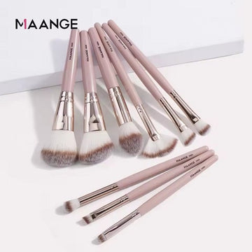 Maange - Foundation Makeup Brush Set - 9Pcs