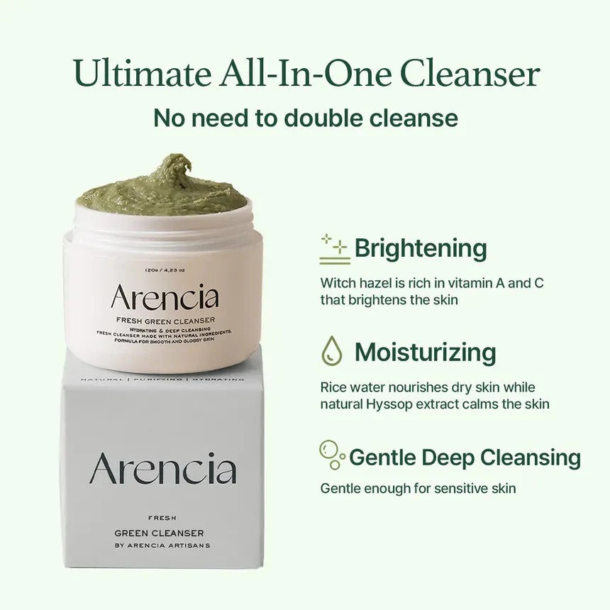 ARENCIA - Fresh Green Rice Mochi Cleanser - 120G