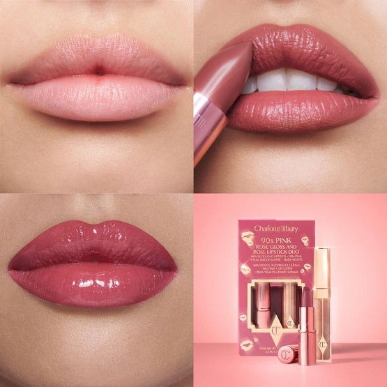 CHARLOTTE TILBURY - K.I.S.S.I.N.G Lipstick and Lip Gloss Duos - 90's Pink