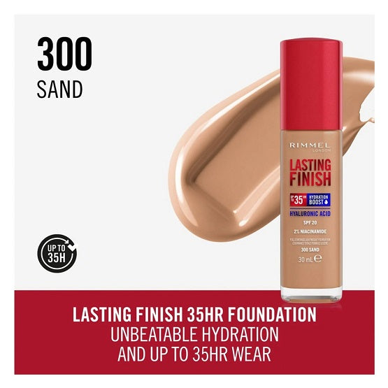 Rimmel - Lasting Finish Hyaluronic Acid long-lasting Foundation - 300 Sand