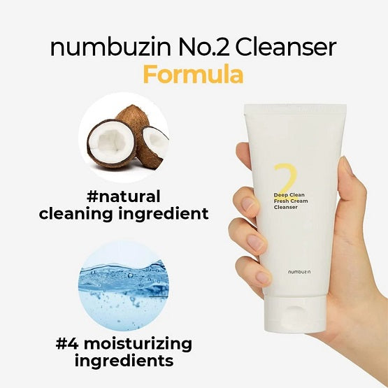 Numbuzin - No. 2 Deep Clean Fresh Cream Cleanser - 120ml