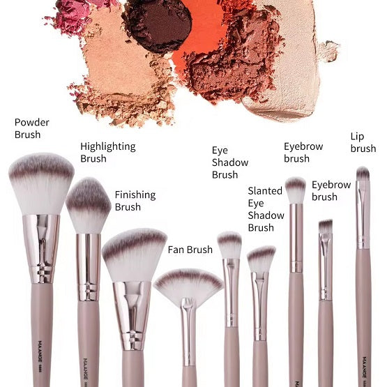 Maange - Foundation Makeup Brush Set - 9Pcs