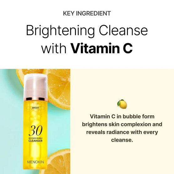Menokin - 30 Seconds Bubble One-Step Cleanser BRIGHT - 150ml