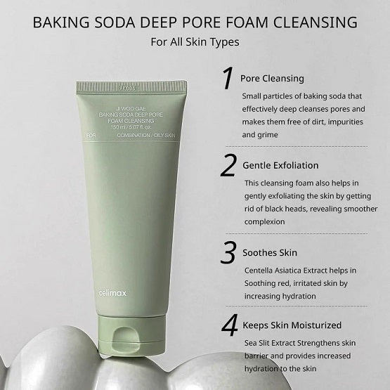 Celimax - Ji Woo Gae Baking Soda Deep Pore Foam Cleansing - 150ml