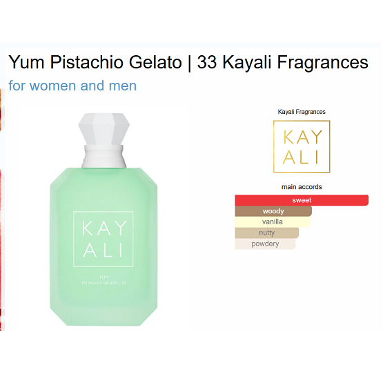 HUDA BEAUTY - Kayali Yum Pistachio Gelato 33 Eau De Perfume - 10ML