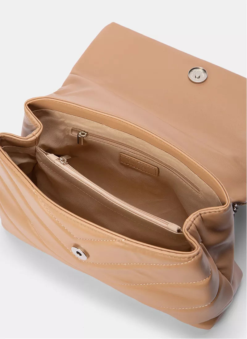 Buy Kurt Geiger Kensington Quilted Crossbody Bag In Neutrals Medium - Beige in Pakistan