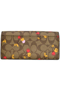 Buy Coach Brown Wallet Design Printed With Cherries in Pakistan