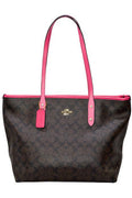 Buy Coach Handbag Dark Brown and Pink in Pakistan