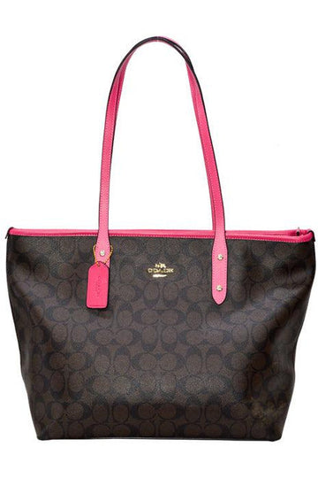 Buy Coach Handbag Dark Brown and Pink in Pakistan