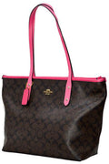 Buy Coach Handbag Dark Brown and Pink in Pakistan