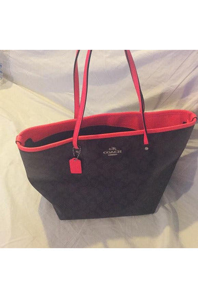 Buy Coach Handbag Dark Brown and Pink in Pakistan