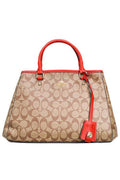 Buy Coach Original Handbag- Coral Red and Beige in Pakistan
