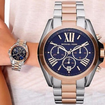 Buy Michael Kors Mens Chronograph Quartz Stainless Steel Blue Dial 43mm Watch - 5606 in Pakistan
