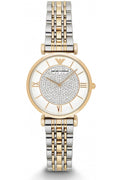 Buy Emporio Armani Women's Analog Two Tone Stainless Steel White Dial 32mm Watch AR8031 in Pakistan
