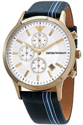 Buy Emporio Armani Men’s Quartz Leather Strap Silver Dial 43mm Watch AR11233 in Pakistan