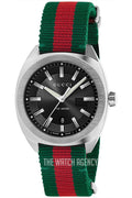 Buy Gucci Men's Swiss Made Quartz Nylon Strap Black Dial 41mm Watch YA142305 in Pakistan