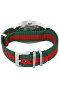 Buy Gucci Men's Swiss Made Quartz Nylon Strap Black Dial 41mm Watch YA142305 in Pakistan