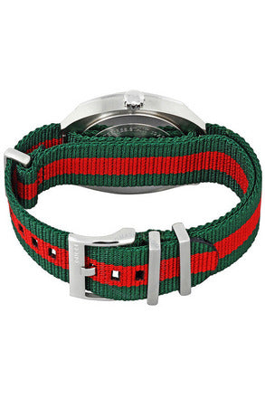 Buy Gucci Men's Swiss Made Quartz Nylon Strap Black Dial 41mm Watch YA142305 in Pakistan