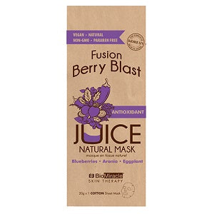 BioMiracle - Fusion Berry Blast juice Natural Mask - 1 Cotton Sheet MASK