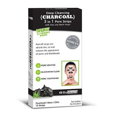 BioMiracle - Deep Cleansing Charcoal 3 In One Pore Strip - 1 Sheet