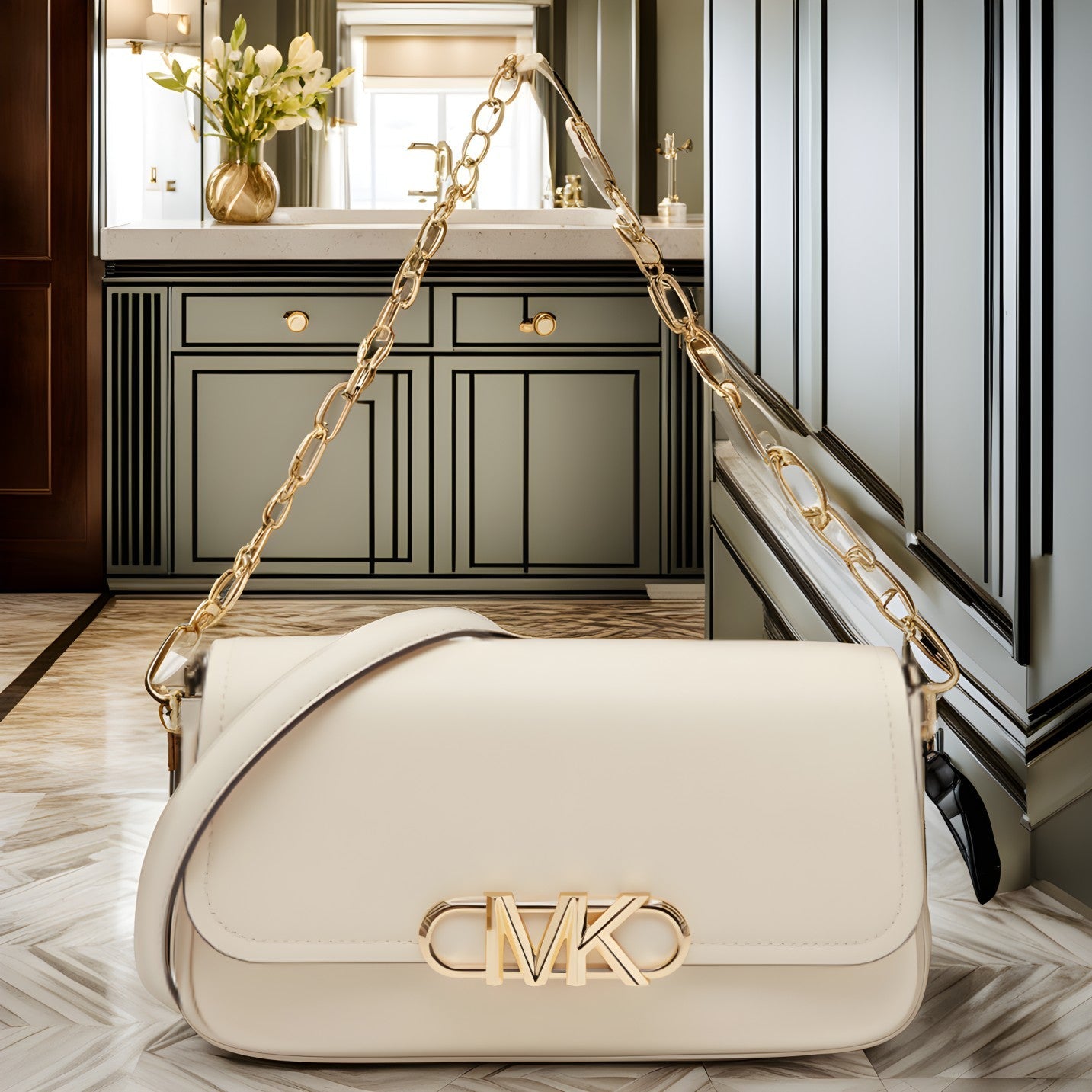 Buy Michael Kors Tokyo Crossbody Bag Small - Cream in Pakistan