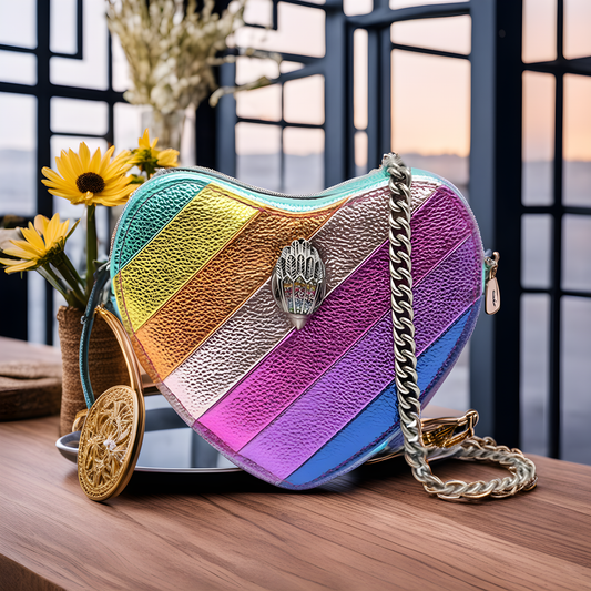Buy Kurt Geiger London Kensington Heart Crossbody Bag Small - Rainbow in Pakistan