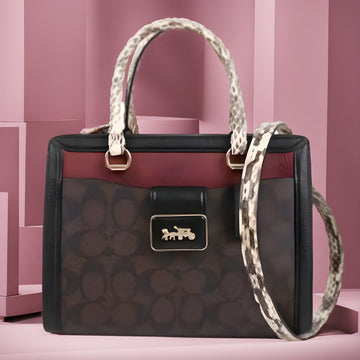 Buy Coach Grace Carryall With Signature Canvas  Bag - Brown Black Multi in Pakistan