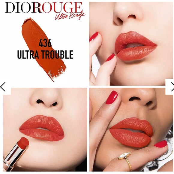 Buy Dior Rouge Ultra Rouge Hydra Lipstick - 436 Ultra Trouble in Pakistan