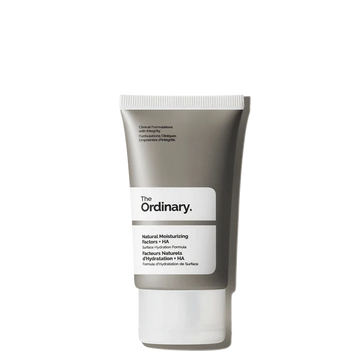 "The Ordinary Natural Moisturizing Factors + HA tube front view on a clean background"

